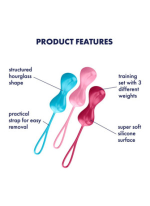 Set de 3 boules de Geisha effet vibrante Power Balls Satisfyer - CC597150